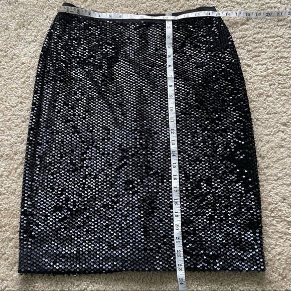 Ann Taylor Blue-Black Paillette Covered Velvet Skirt Size 10 NWOT - Picture 7 of 13